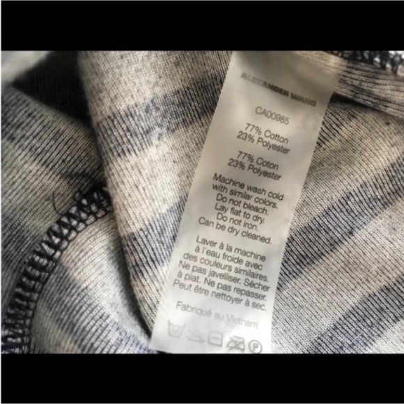 Alexander Wang  Grey Velvet Striped Long Sleeves High Neck Mini Dress SZ XS - Picture 4 of 5